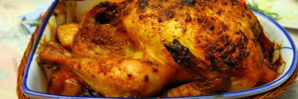 запеченная острая кунжутная курица