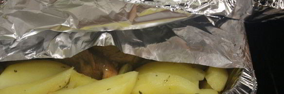 запеченная свиная шейка с картофелем