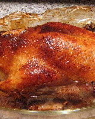 Запеченная утка в рукаве