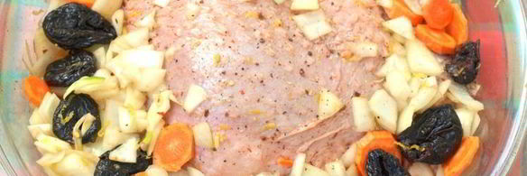 запеченное бедро индейки с черносливом