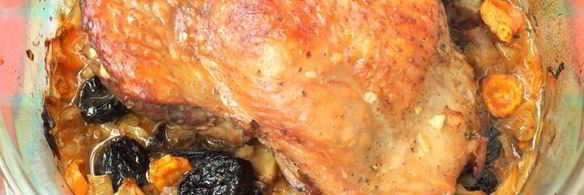 запеченное бедро индейки с черносливом