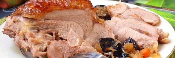 запеченное бедро индейки с черносливом