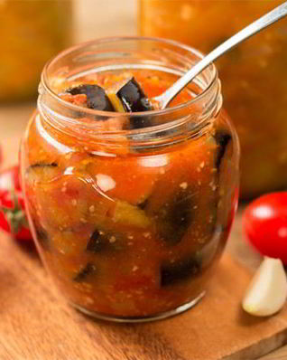 Баклажаны с помидорами и морковкой