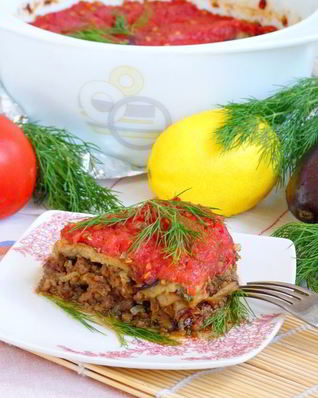 Баклажаны, запеченные с фаршем