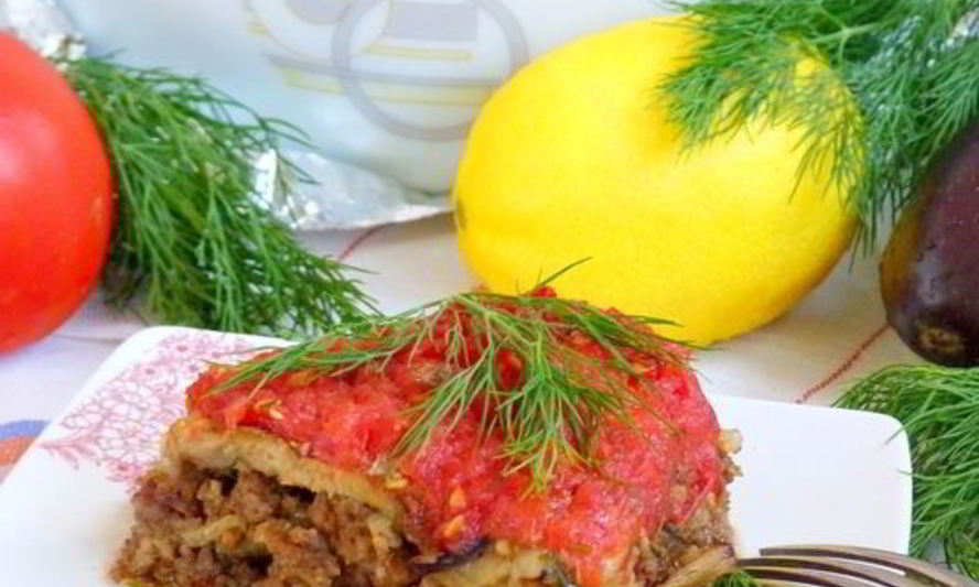 Рецепт баклажанов, запеченных с фаршем