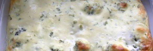 брокколи, запеченная в твороге