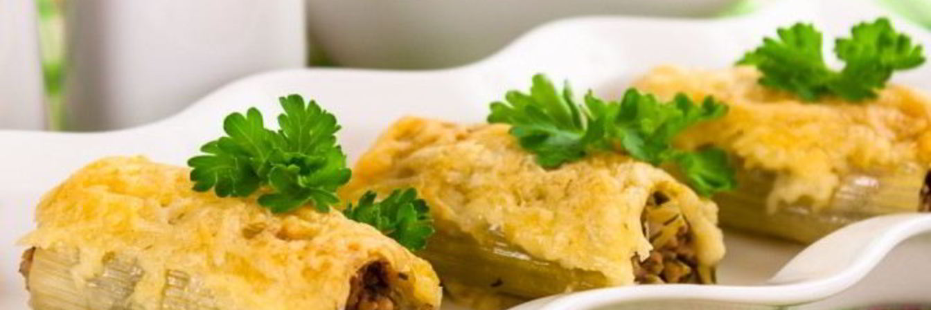 Фаршированный лук-порей