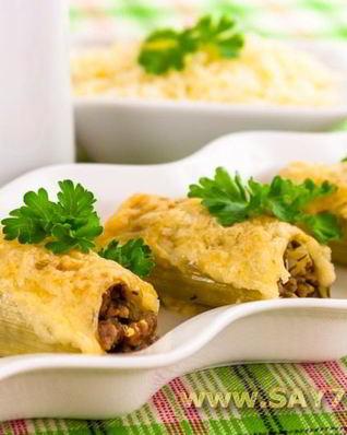 Фаршированный лук-порей