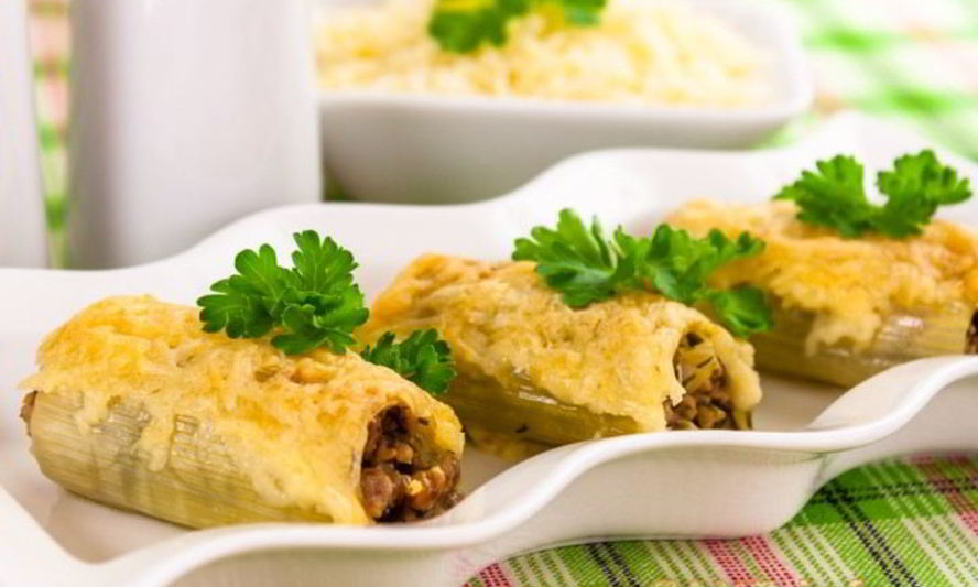 Рецепт фаршированного лука-порея