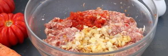 фаршированный мясом перец с картофелем