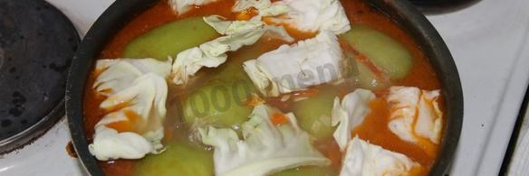 фаршированный перец с рисом, фаршем и капустой