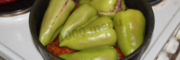 фаршированный перец с рисом, фаршем и капустой