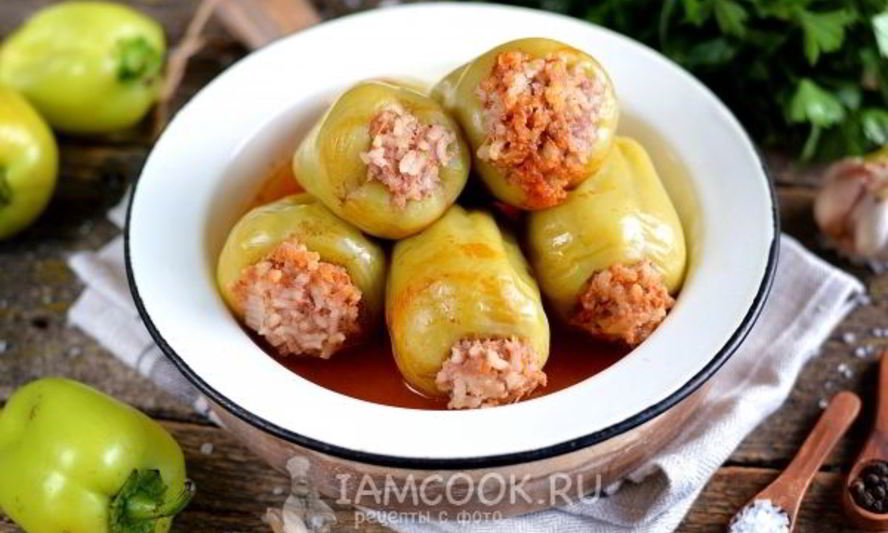 Рецепт фаршированного перца с соусом