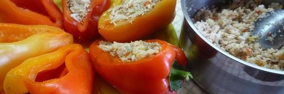 фаршированный перец запеченный в духовке с мясом