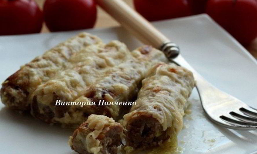 Рецепт фаршированного порея в сливочном соусе, запеченный под сыром джюгас