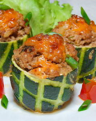 Кабачки фаршированные бочонки