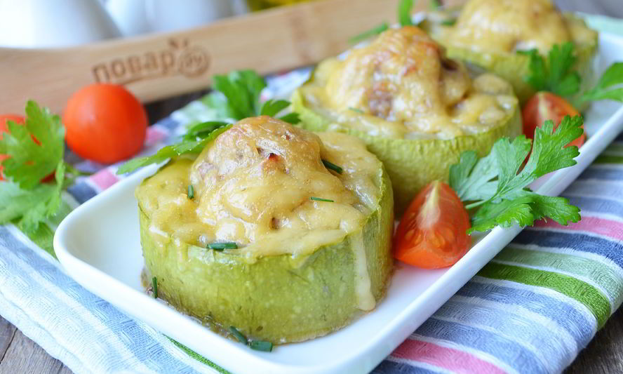Рецепт кабачков, фаршированных индейкой