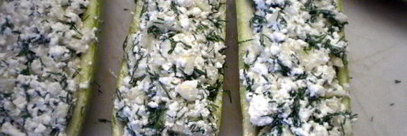 кабачки, фаршированные творогом