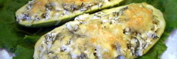 кабачки, фаршированные творогом