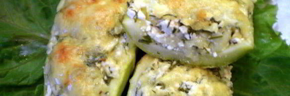 кабачки, фаршированные творогом