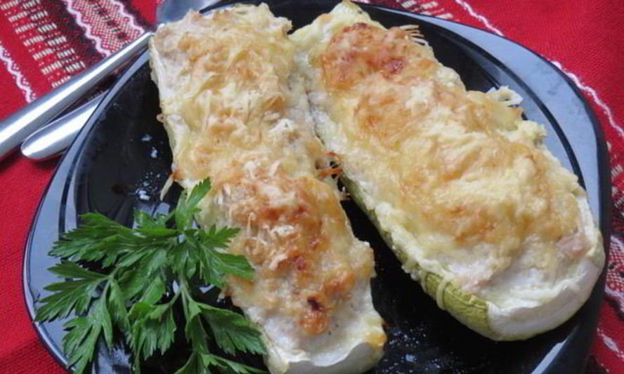 Рецепт кабачков с мясной начинкой запеченные в духовке