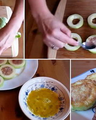 Кабачки с мясом в кляре