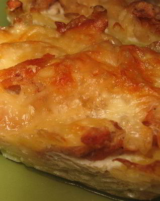 Кабачковые корзиночки с куриным филе