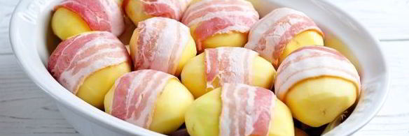 картофель в беконе, запеченный в духовке