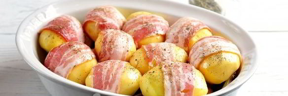 картофель в беконе, запеченный в духовке