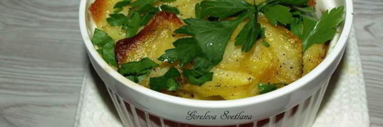 Картофель, запеченный с салями