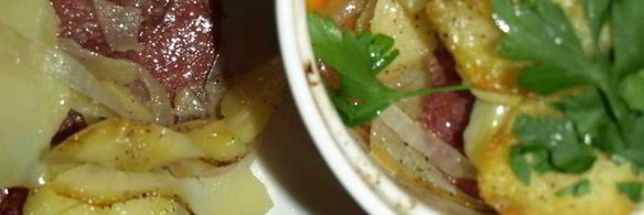 картофель, запеченный с салями