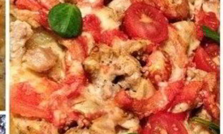 Рецепт картофельного гратен, запеченный с сыром и индейкой в сливочном сусе, с томатами