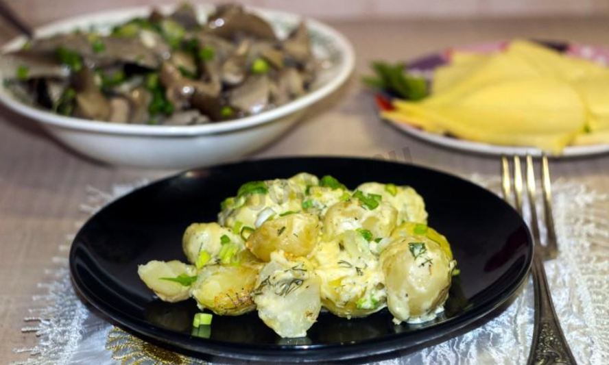 Рецепт картошки в чесночном соусе запеченная в духовке