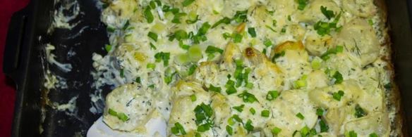 картошка в чесночном соусе запеченная в духовке