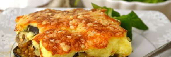 мусака из грибов и чечевицы