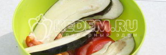 овощи на гриле с копченостями