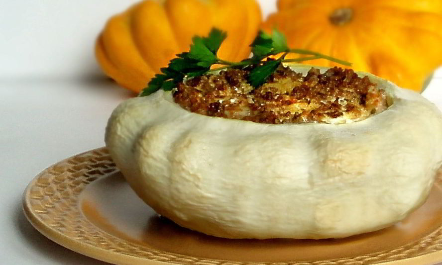 Рецепт патиссонов, фаршированных фаршем