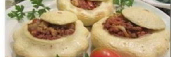 патиссоны, фаршированные фаршем