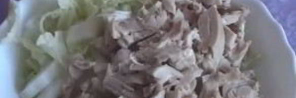 пекинская капуста с курицей и грибами