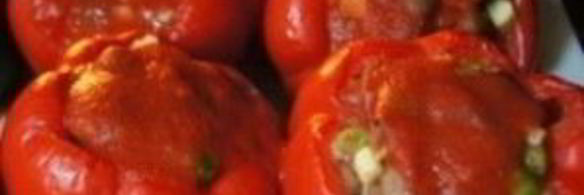 перец с мясом в духовке