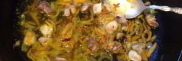 свежая капуста тушеная с курицей