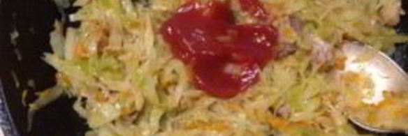 свежая капуста тушеная с курицей