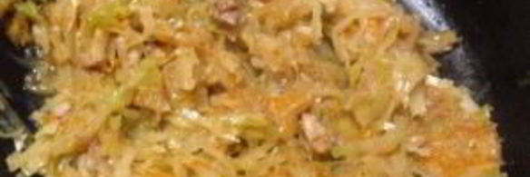 свежая капуста тушеная с курицей