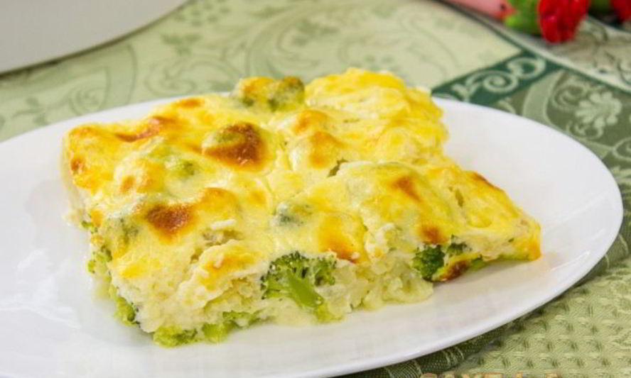 Рецепт цветной капусты и брокколи, запеченные под сливочным соусом