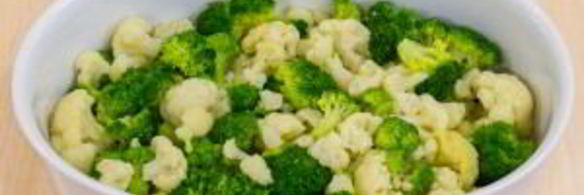цветная капуста и брокколи, запеченные под сливочным соусом