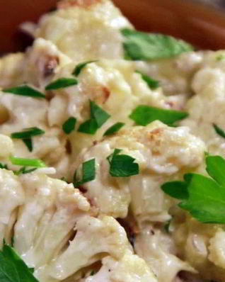 Цветная капуста в сливках