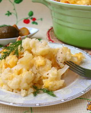 Цветная капуста запеченная с сыром