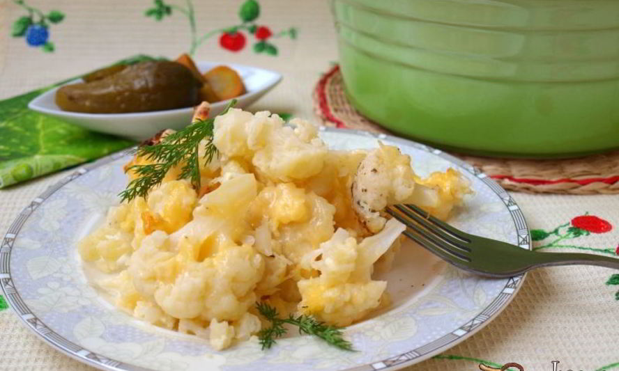 Рецепт цветной капусты запеченной с сыром