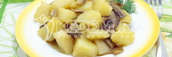 тушеная картошка с грибами