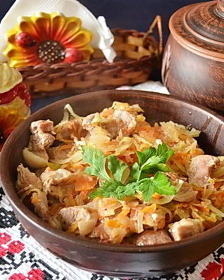 Тушеная квашеная капуста со свининой